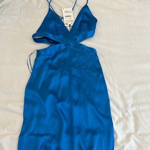 Zara NEW blue midi dress, with tags, XS